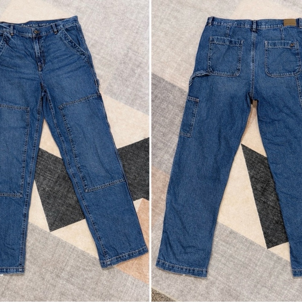 American Eagle Dark Wash Carpenter Jeans Size 10